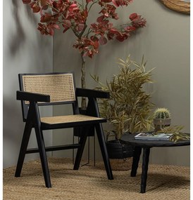 Scaun dining negru din lemn de pin Gunn – WOOOD