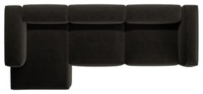 Colțar negru (cu colț pe partea stângă/cu șezlong) Bergamo – Cosmopolitan Design