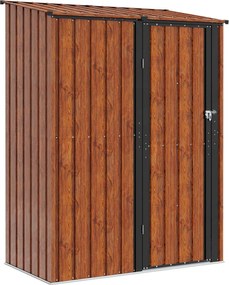 vidaXL Magazii pentru grădină Maro 153,5 x 86 x 200 cm Metal