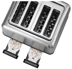 Prаjitor de pаine BUYDEEM DT640E, 1800W, 4 felii, 7 programe automate, 7 treptede prajire, Indicatori LED,Tava firimituri, Pop-up inalt, Inox