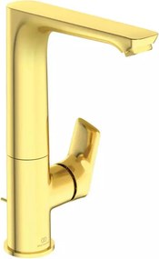 Baterie lavoar inalta Ideal Standard Connect Air auriu periat cu ventil si pipa rotativa