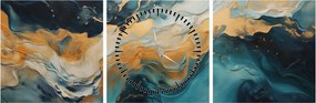 Tablou - Abstracție (cu ceas) (90x30 cm)