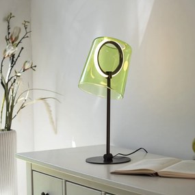 Veioza moderna LED 2700K, sticla, verde, Zula