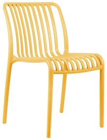 Scaun de dining galben din plastic Glee – Leitmotiv