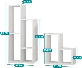 Set de suporturi pentru flori, Alb