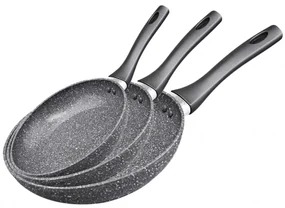 Set 3 tigai Emden, invelis antiaderent granit, 20-24-28 cm