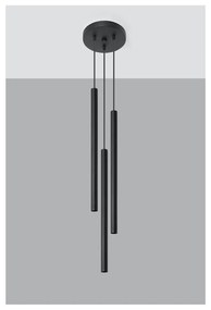 Lustră Sollux Fideus, negru