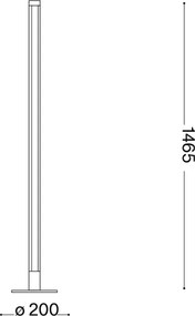 Ideal Lux - Lampă de podea LED YOKO, reglabilă, 16W/230V, CRI 90, alb