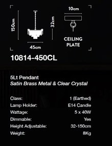 Candelabru cristal design lux decorativ Belle 5L
