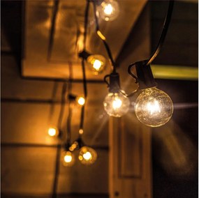 Brilagi - Girlandă LED decorativă pentru exterior GIRLANDA, 10xE12, 8 m, negru, IP44, alb cald