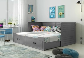 Expedo Pat pentru copii OLYMP P2 + SD + saltea + somieră GRATIS, 200x80, alb