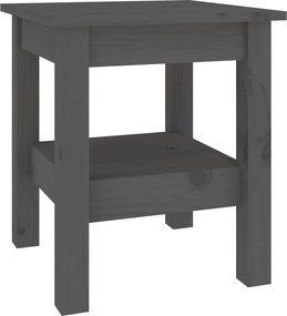 vidaXL Măsuță de cafea, gri, 35x35x40 cm, lemn masiv de pin