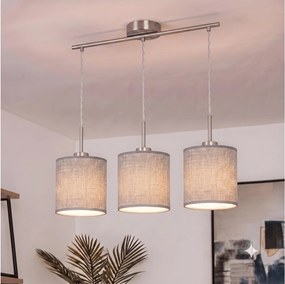 Brilagi - Lustru LED suspendat pe cablu NUBILA 3xE27/60W/230V gri