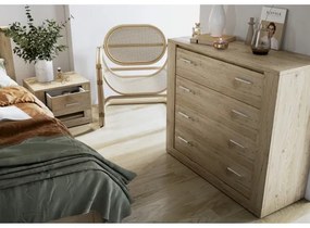 Comoda Thea Cu 4 Sertare, Stejar Shetland, 100 Cm
