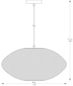 Lustră pe cablu Zuma Line A8032L-GD ORION 1xE27/40W/230V auriu