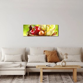 Tablou - Legume (cu ceas) (90x30 cm)