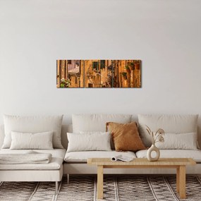 Tablou - Strada din Spania (cu ceas) (90x30 cm)