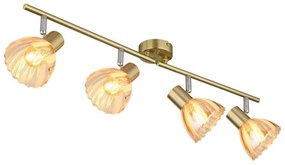 Plafoniera metal alama sticla chihlimbar ZACHERY 4L