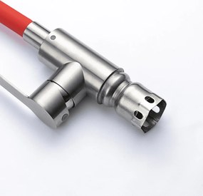 Baterie bucătărie cu pipă flexibilă - 264 oțel inoxidabil P14A