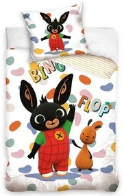 Lenjerie de pat Bunny Bing și Flop, 100 x 135 cm, 40 x 60 cm