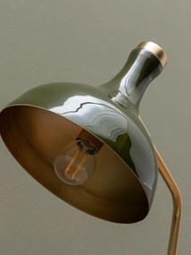 Lampa de masa, verde, din metal, Olive