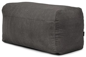 Fotoliu bean bag gri închis cu tapițerie din catifea reiată Plus 100 Lounge – SLOWDOWN