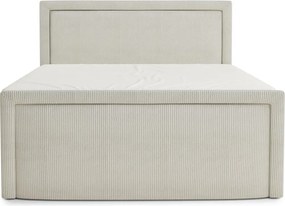 Pat boxspring crem cu spațiu de depozitare 160x200 cm Fresco – Maison de Rêve