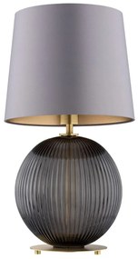 Veioza eleganta realizata manual Hampton, fumuriu/ gri