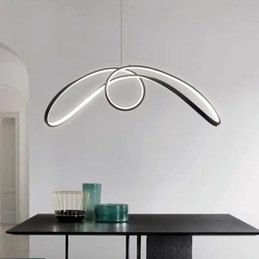 Lustră LED cu Telecomandă, 108W, Negru