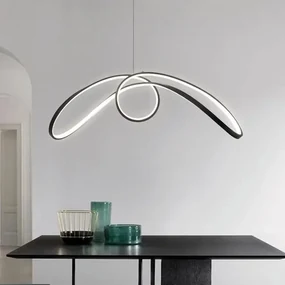 Lustră LED cu Telecomandă, 108W, Negru