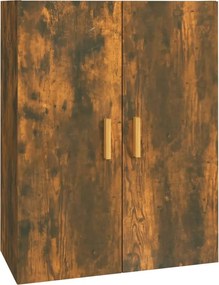 vidaXL Dulap de perete suspendat, stejar fumuriu, 69,5x34x90 cm