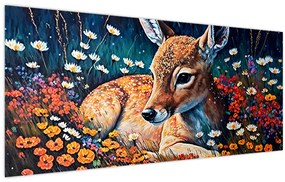 Tablou - Cerb pictat (120x50 cm)