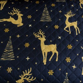 Cuvertura de pat GOLDEN DEER albastru inchis Dimensiune: 220 x 240 cm