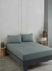 Set husa pat dublu ROAD POTLU, verde, bumbac/poliester, 160x200 cm, cu