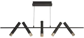 Lustra LED suspendata design minimalist Belle negru/auriu