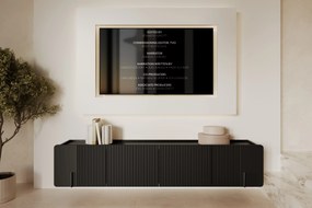 Dulap TV Malmi 200 cm suspendată - negru mat / negru
