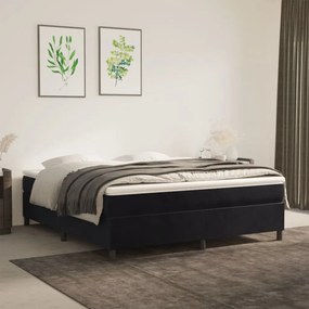 3121128 vidaXL Cadru de pat, negru, 160 x 200 cm, catifea