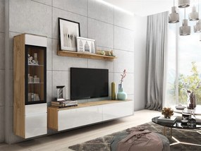 Mobilier living Selwyn I (wotan + Alb lucios ) (fără iluminat). 1054029
