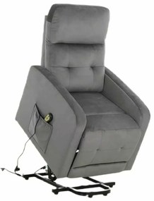 Scaun reclinabil Lennox II Velvet, gri