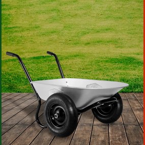 Deuba Roabă de grădină 100 l - stríbrný