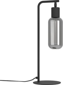 Eglo 901007 - Lampă de masă MAIONE 1xE27/4W/230V neagră/fumurie