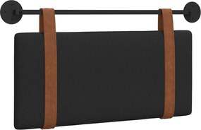 vidaXL Cap de pat suspendat Pe perete Negru 100 x 55 x 5 cm PU antic