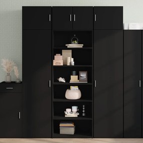 3281688 vidaXL Dulap înalt, negru, 70x41x185 cm, lemn prelucrat