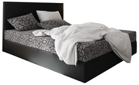 Pat matrimonial Boxspring 180 cm Lilac (motiv + negru) ( cu saltea și sp. depozitare). 1046666