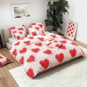 Lenjerie de pat din bumbac VALENTINE alb Dimensiune lenjerie de pat: 70 x 90 cm | 140 x 200 cm