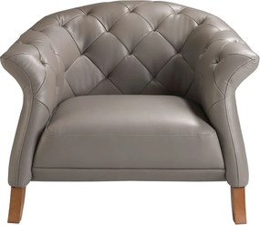 Fotoliu design LUX Chester Grey Leather