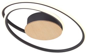 Plafonieră de design din lemn, cu LED, cu dimmer în 3 trepte - Rowan