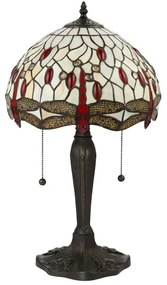 Endon 64086 - Lampă de masă Tiffany DRAGONFLY 2xE27/60W/230V Ø 30 cm