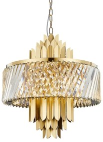 Lustră pe lanț MARGOT 9xE14/40W/230V d. 55 cm auriu