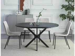 Masa extensibila de sufragerie GASTON 100(135)X100 cm, decor marmura neagra